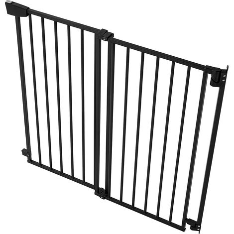 VEVOR Barrera de Seguridad para Niños, Ancho Ajustable de 720 - 1085 mm, Alto de 920 mm, Puertas de Seguridad para Gatos y Perros, Doble Bloqueo y Cierre Automático, para Escaleras Dormitorio, Negro (1/5)