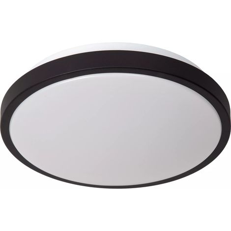Plafoniera bagno LED 12W Ø29,3 nero Lucide Dasher IP44 (1/5)