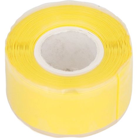 Ruban adhésif toilé de 3 mètres, étanche, en silicone auto-adhésif, assurant une bonne étanchéité pour tuyaux d\'eau (jaune) (1/5)