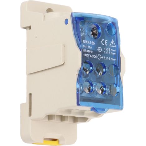 DIN-Schienen-Stromanschlusskasten, elektrischer Klemmenblock, Verteilerkasten, AC/DC 1000 V, 125 A (1/5)