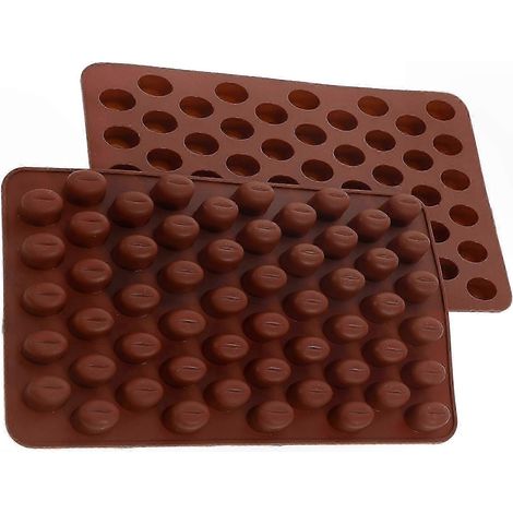 Silikonform in Bohnenform, 2er-Set, für selbstgemachte Schokolade, Küche, 18,5 x 11 x 1 cm, DIY-Backwerkzeug (1/5)