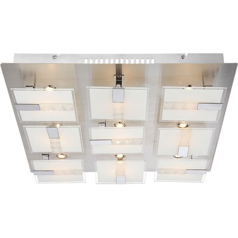 Plafoniera LED 40,5 watt vetro satinato illuminazione ufficio lampada Globo 41711-9