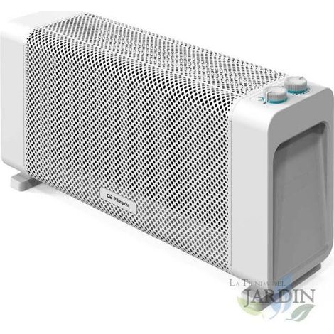 Radiador eléctrico Orbegozo 1500W, Estufa de Mica, Radiador de Bajo consumo, 2 potencias de calor, Silencioso, blanco (1/3)