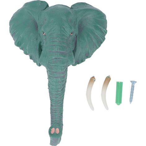 Tête d'éléphant crochet mural simple, style rétro américain, détails réalistes, crochet pour manteau chapeau, idéal pour entrée bureau hôtel (1/5)