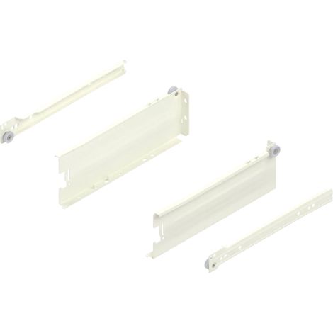 Côté de tiroir Metabox avec coulisses - Blum - Hauteur M : 86 mm - 450 mm