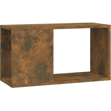 Mobile TV multimediale scaffale per televisione televisione buffet sala da pranzo soggiorno camera da letto rovere affumicato 60 x 24 x 32 cm derivati del legno marrone 020027373