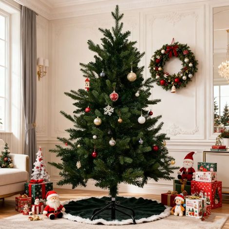 Albero di Natale artificiale - Modello 120 cm - Diametro 85 cm - Montaggio facile - Supporto incluso (1/5)