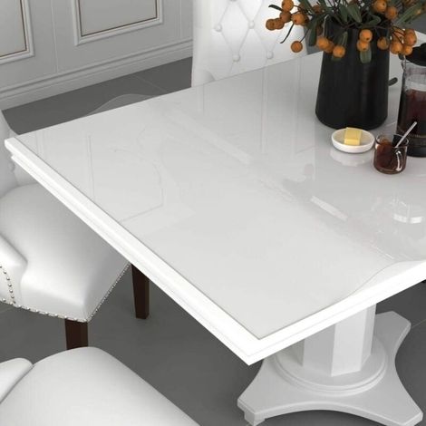 Protecteur de Table Film de Protection de Meubles Nappe Couverture de Table de Salle à Manger Imperméable Transparent 180x90 cm 2 mm PVC (1/5)