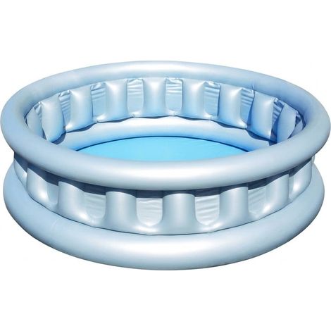 Piscina Gonfiabile Space Ship Vinile Argento Giardino 152x43cm (1/5)