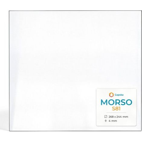 Vitre Morso S81 - Verre Rectangle pour poêle à bois - 268 x 244 mm (L1 x H1) - 4 mm (1/5)