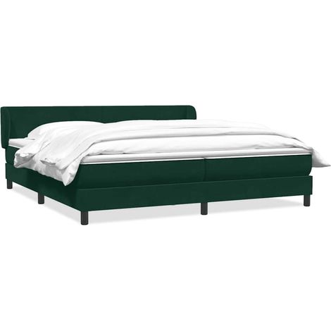 Boxspringbett mit Matratzen Dunkelgrün 180x220 cm Samt (1/5)
