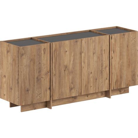 Holzanrichte "Dorma" - 180 x 45 x 80 cm - Atlantikkiefer / Anthrazit
