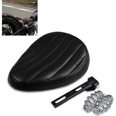 Universeller Motorradledersitz für Cruiser, Bobber, Chopper, Harley, Honda, Yamaha, Suzuki, Kawasaki (1/5)