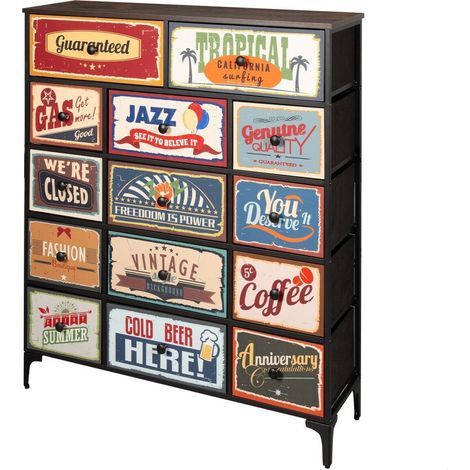 Cassettiera Max Home Vintage 103 x 119 x 30 cm (1/5)