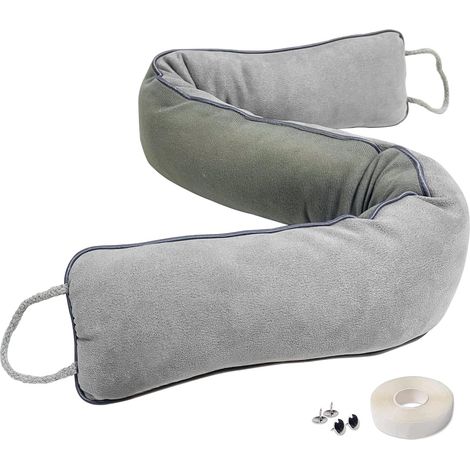 Draught Excluder Cold Insulating, Anti Noise Insulation, Anti Cold Door Draught Excluder, Fabric Entrance Door Cushion Automatic Cushion Anti Insect Decorative Odour Extra Heavy Washable (93 cm) (1/5)
