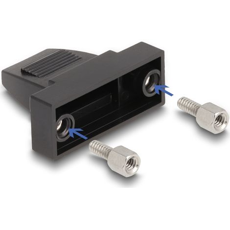 Delock Carcasa D-Sub para 9 pines macho / hembra, carcasa de plÃ¡stico para cable plano