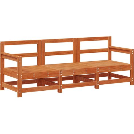 Sectional Sofa Einheiten 3 Stück Wachsbraun vidaXL