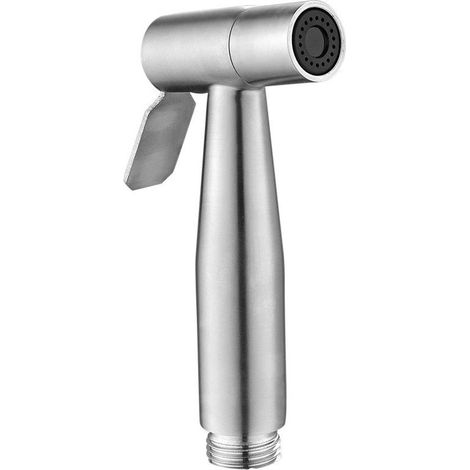 Bidet de toilette - Accessoires de salle de bain - Douchette de WC - Tirette de toilette - Douchette manuelle - Argent (1/5)
