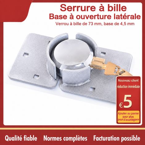 Cadenas palet rond 73 mm en acier avec base latérale 4,5 mm et cylindre en cuivre pour camion et conteneur 1 kg – Livraison gratuite (1/5)