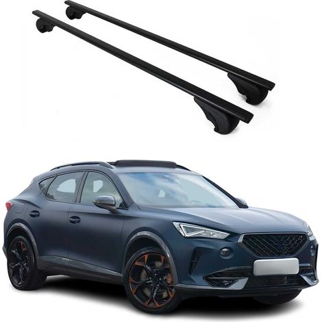 OMAC Dachträger Querträger für Cupra Formentor 2020-2026 – Abschließbar – Max. 75 kg – 2 Stangen Stahl Schwarz (1/5)