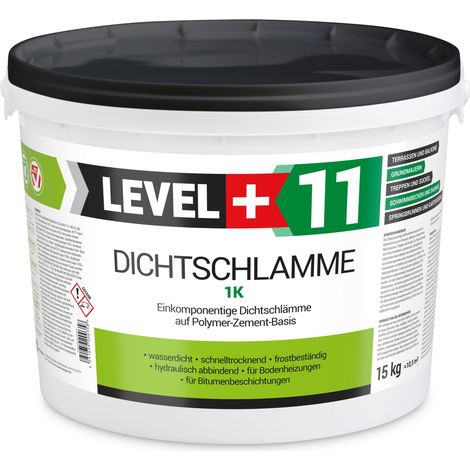 LEVEL+ Dichtschlämme 1K Trockener Keller Abdichtung L+11 - 15KG
