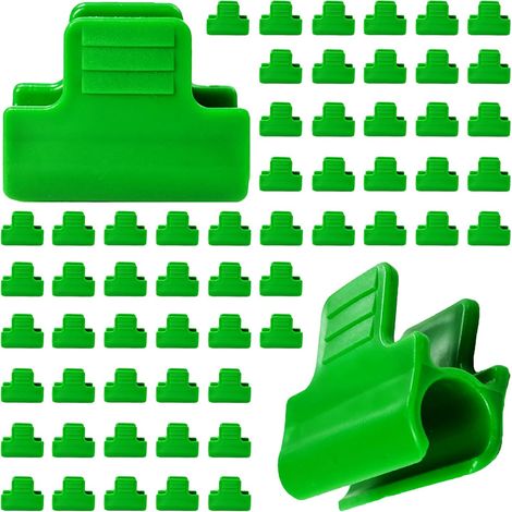 60PCS Plastic Greenhouse Clamps,Garden Netting Hoops Plant Clips,Film Row Cover Tunnel Frame Shading Rod Clip for Season Plant Extension Support and Fixing Plant Cover Plastic Sheeting Film Row Cover (1/5)