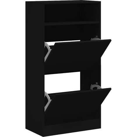 Maison Exclusive - Scarpiera Nera 60x34x116 cm in Legno Multistrato