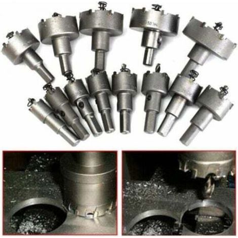 Ensemble De Scie Cloche 13pcs , Foret De Scie Cloche, 16mm-53mm En Acier Inoxydable Scie Cloche Foret En Carbure De Tungstène Tct Forets En Métal Outils De Quincaillerie Fraise En Carbure De (1/4)