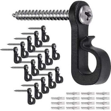 Set mit 40 S-förmigen Haken für Zuhause mit Schrauben für Garage, Neujahr, Außenbereich, einfach zu verwenden. (1/4)