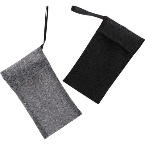 Exfoliating Nylon Soap Bag 2 Pieces for Bath and Laundry
