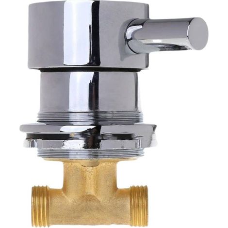 Mitigeur Thermostatique de Douche en Laiton, Robinet de Sortie Deux en Un G1/2" pour Salle de Bain (1/4)