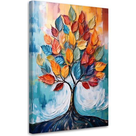 Tableau déco Feuilles Arbre de l'amour Abstrait 40x60 (1/5)
