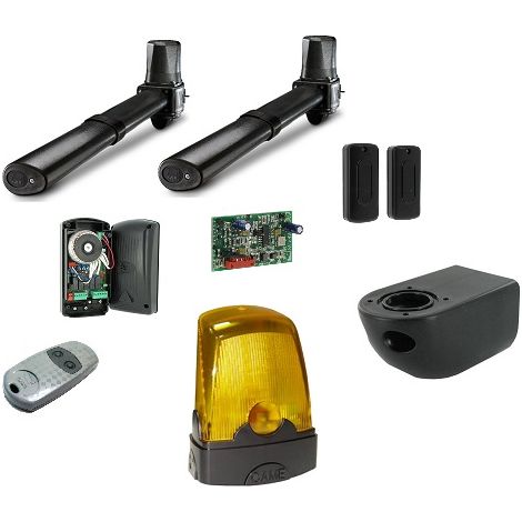 Came – Kit de motorisation portail battant 230V – Charge max 800 kg – Longueur vantail jusqu'à 6 m – Moteur irréversible en aluminium