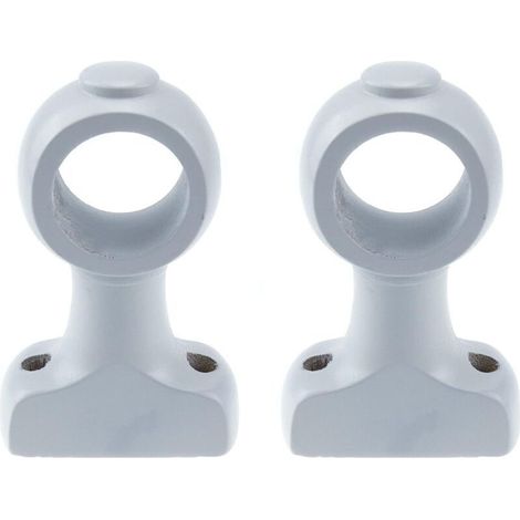 Lot de 2 supports de tringle à rideaux en bois, support pour tringle de 3,8 cm (blanc) (1/4)