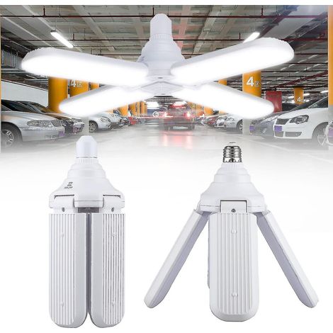 Éclairage LED 45 W pour garage, éclairage LED lumière du jour, panneaux déformables à 3 feuilles, plafonnier pour garage (1/5)