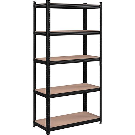 songmics Modulare Industrieregale Schwarz 5 Ebenen (1/5)