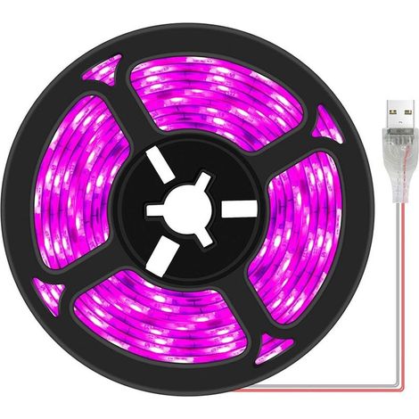 Bandes lumineuses LED étanches à spectre complet pour plantes d'intérieur, plantes grasses, culture hydroponique, serre, jardinage, barres lumineuses USB (1/5)