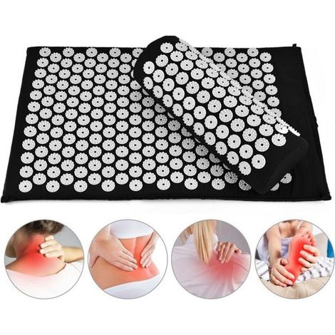 Trade Shop - AKUPRESSUR-AKUPUNKTURMATTE MIT STACHELN YOGA-FITNESSMATTE 60 X 40 CM - (1/5)