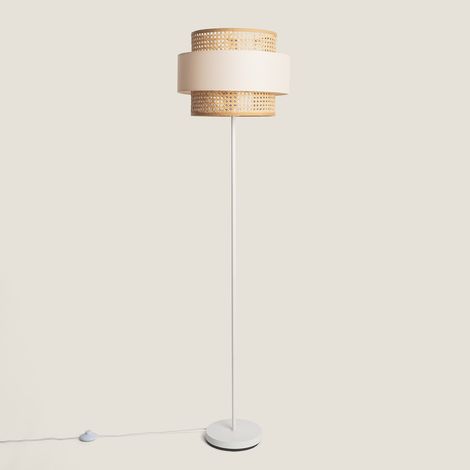 Lámpara de Pie Metal y Tela Amaia Beige (1/5)