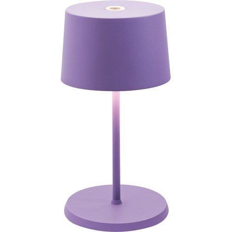Lampe De Table Led Olivia Pro Mini Lilas, Rechargeable Et Dimmable (1/2)