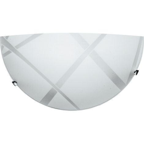 Applique 1xE27 Ganci Cromo Vetro Lastra Bianco E-Energy Dario (1/6)