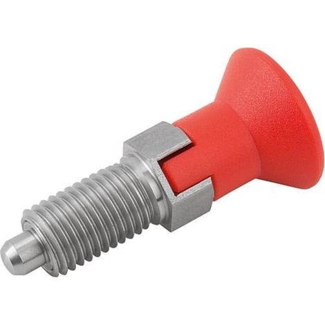 KIPP Arretierbolzen M10 x 5mm Form C mit Rastnut Kontermutter (1/3)