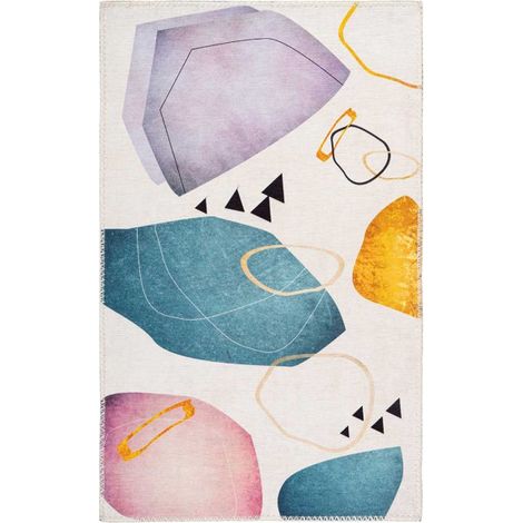 Tapis Tissé à Poils Plats "Picassa II" Multicolore 160 x 230 cm (1/4)