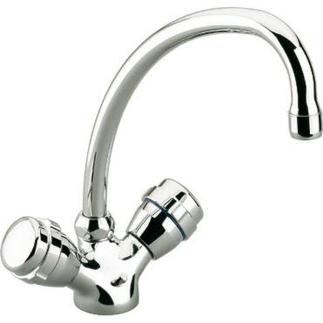 Mitigeur a deux poignées pour évier Chrome - Sanitop-Wingenroth Diamant (1/2)
