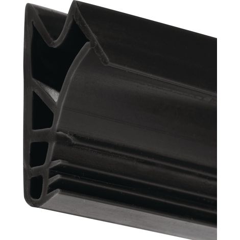 Guarnizione a battuta per anta 1510 SCF L.5m per fresatura, silicone nero opaco