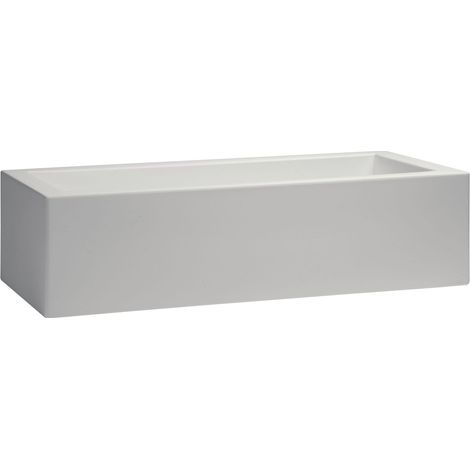 Cassetta fioriera rettangolare resina MINOS cm. 45 BIANCO (1/4)