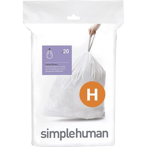 sacs poubelle sur mesure, paquet de 20, plastique blanc (1/5)