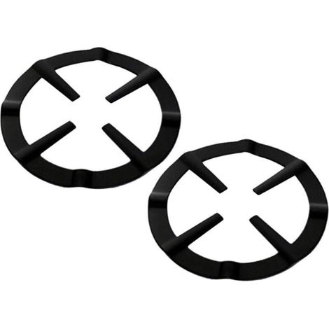 Lot de 2 embouts pour cuisinière à gaz En forme de croix Pour cuisinière à gaz Support de casserole Grille Anneau d'appui pour cafetière à expresso, cafetière à café, four et cuisine (1/4)