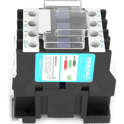 Contacteur Modulaire Rail DIN AC 220V 12A CJX2-1201, Contacteur Électrique Industriel pour Armoire et Tableau (1/5)