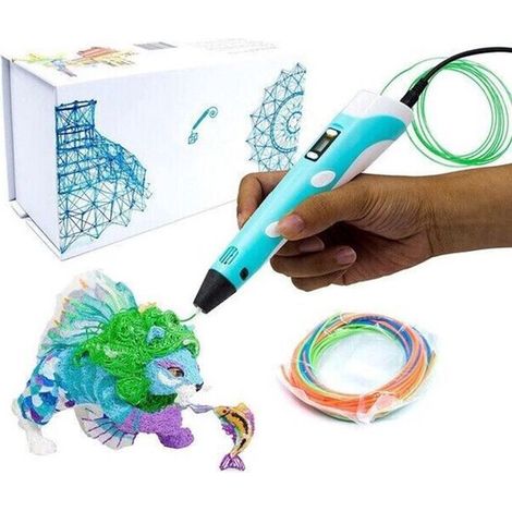 Kit de stylo 3D avec filament PLA 3M Doodle Printer (3 couleurs) - Cadeau idéal pour les enfants - Bleu (1/5)